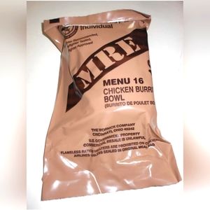 USGI ARMY MRE Meal Ready to Eat Menu #16 Chicken Burrito Bowl